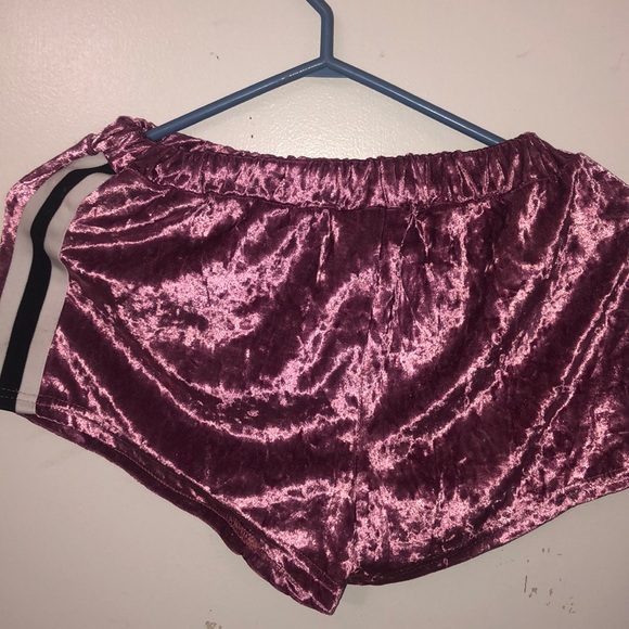 Pink Fuzzy Shiny Shorts - Picture 3 of 7